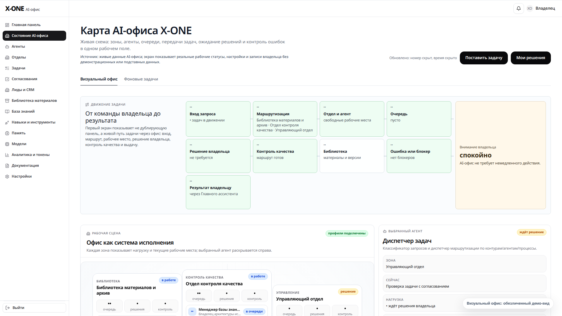 AI-office X-ONE - платформа управления AI-офисом